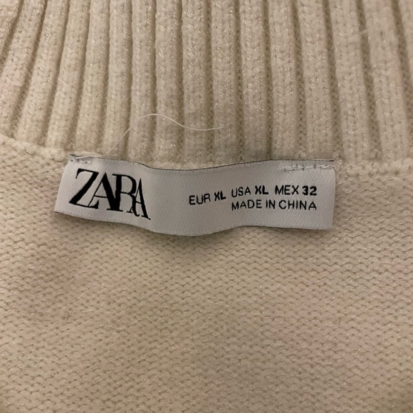 Oversized Zara striped sweater with a collar - Picture 2 of 4